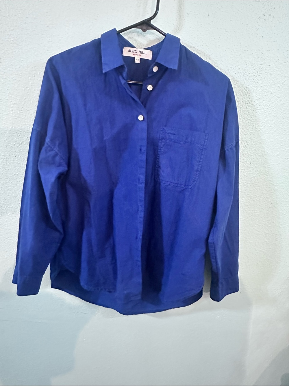 Alex Mill Men’s XS Blue Button Front Shirt 100% Cotton